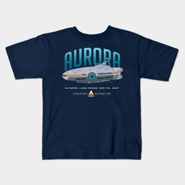 Aurora Kids T-Shirt by MindsparkCreative